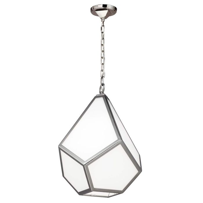 Diamond 1 Light Medium Pendant Polished Nickel - FE-DIAMOND-P-M