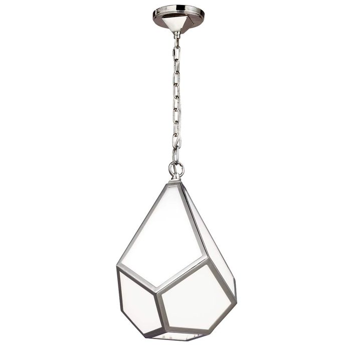 Diamond 1 Light Small Pendant Polished Nickel - FE-DIAMOND-P-S