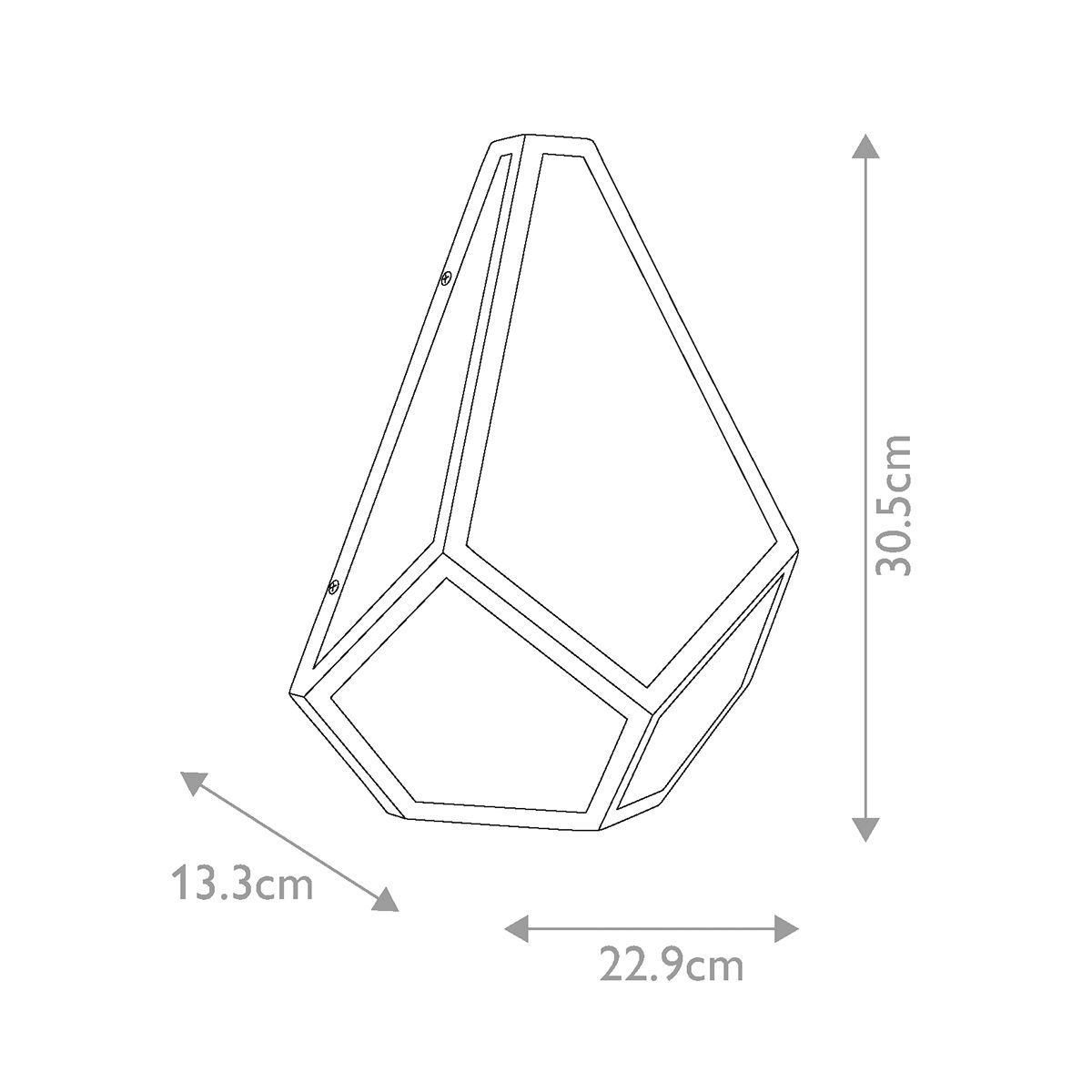 Diamond 1 Wall Light Polished Nickel - FE-DIAMOND1