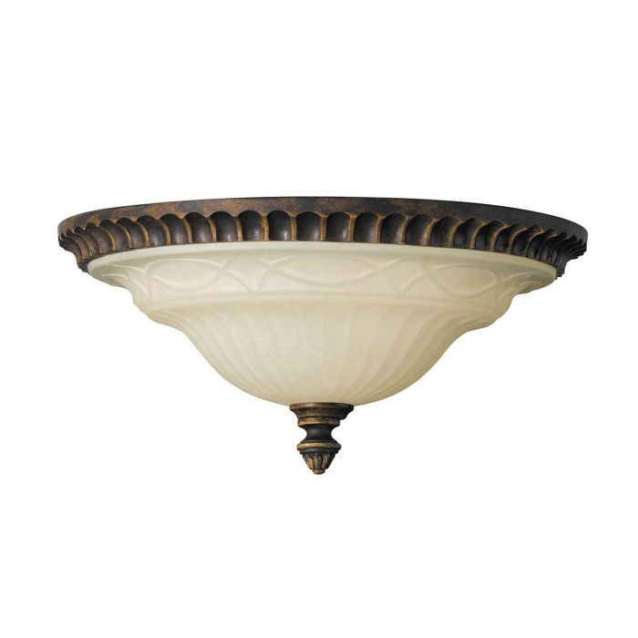 Drawing Room 2 Light Flush Mount Light Walnut - FE-DRAWING-ROOM-FA