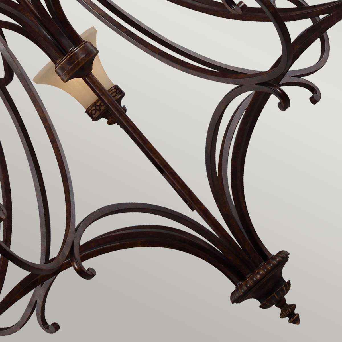 Drawing Room 18 Light Chandelier Walnut - FE-DRAWING-ROOM18