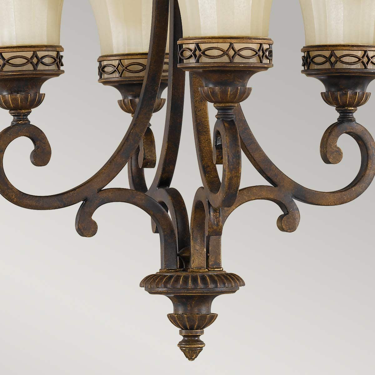 Drawing Room 4 Light Chandelier Walnut - FE-DRAWING-ROOM4