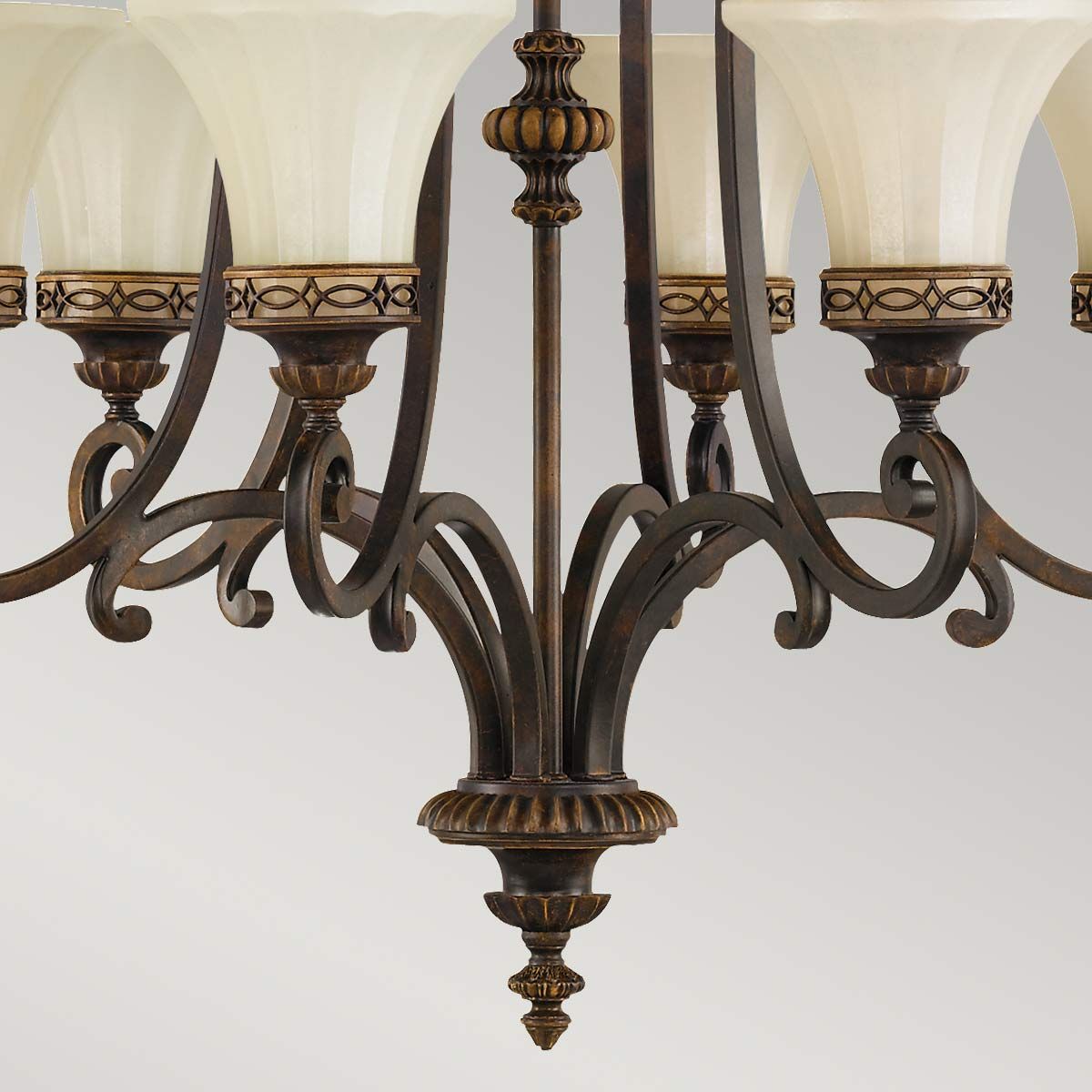 Drawing Room 6 Light Chandelier Walnut - FE-DRAWING-ROOM6