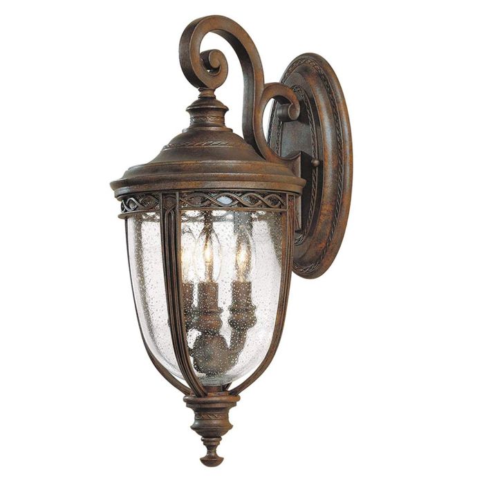 English Bridle 3 Light Medium Wall Lantern British Bronze - FE-EB2-M-BRB