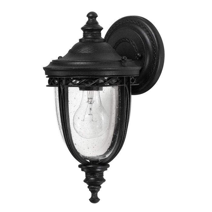 English Bridle 1 Light Small Wall Lantern Black - FE-EB2-S-BLK