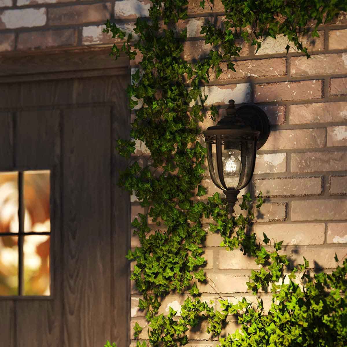 English Bridle 1 Light Small Wall Lantern Black - FE-EB2-S-BLK