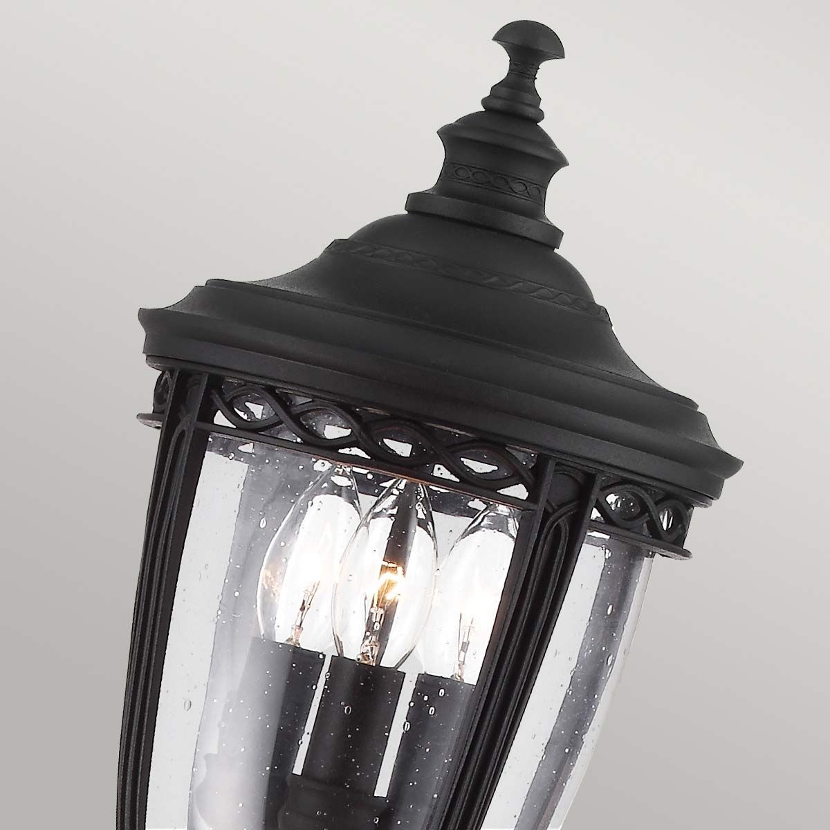 English Bridle 3 Light Medium Pillar Lantern Black - FE-EB4-M-BLK