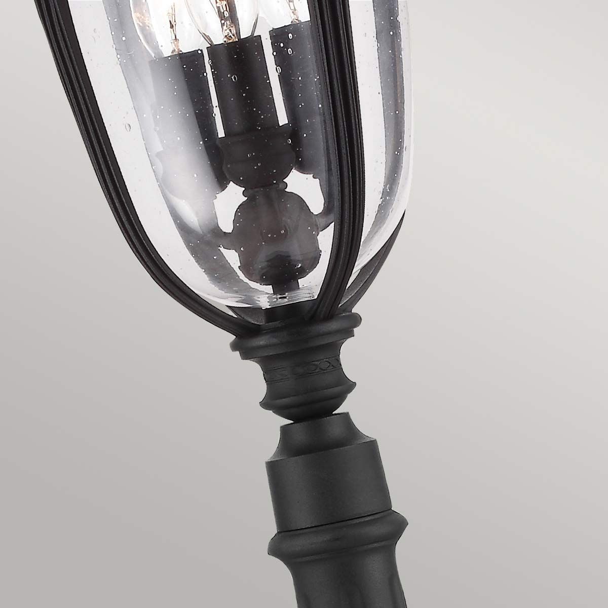 English Bridle 3 Light Medium Pillar Lantern Black - FE-EB4-M-BLK