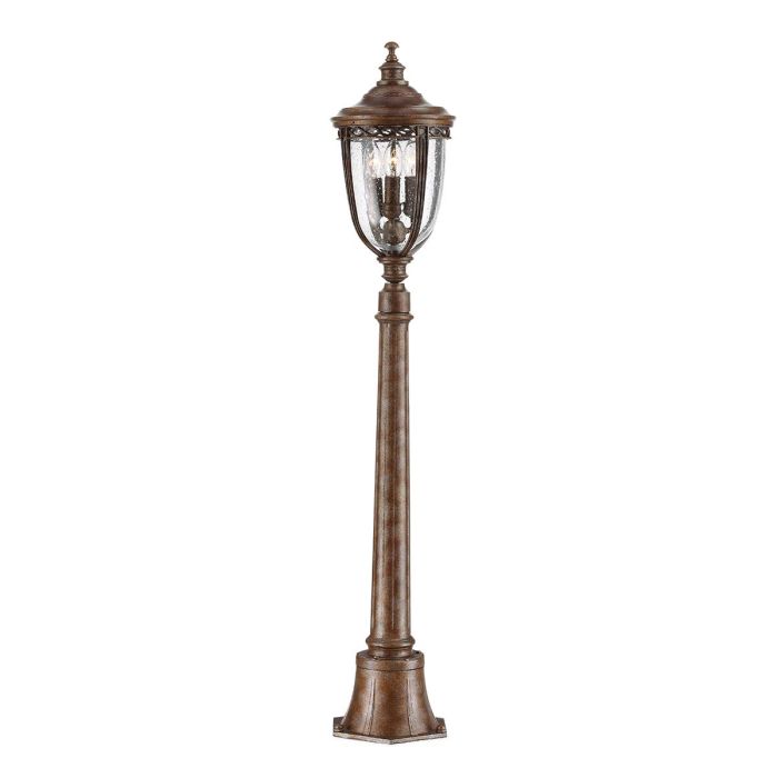 English Bridle 3 Light Medium Pillar Lantern British Bronze - FE-EB4-M-BRB