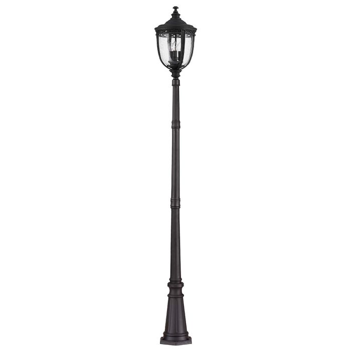 English Bridle 3 Light Large Post Light Black - FE-EB5-L-BLK