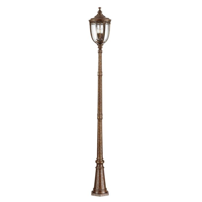 English Bridle 3 Light Large Post Light British Bronze - FE-EB5-L-BRB