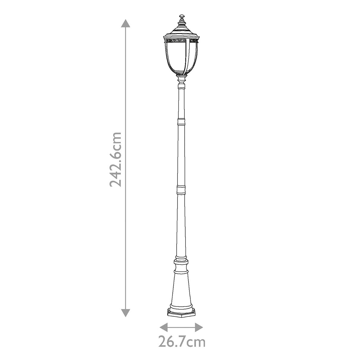 English Bridle 3 Light Large Post Light British Bronze - FE-EB5-L-BRB