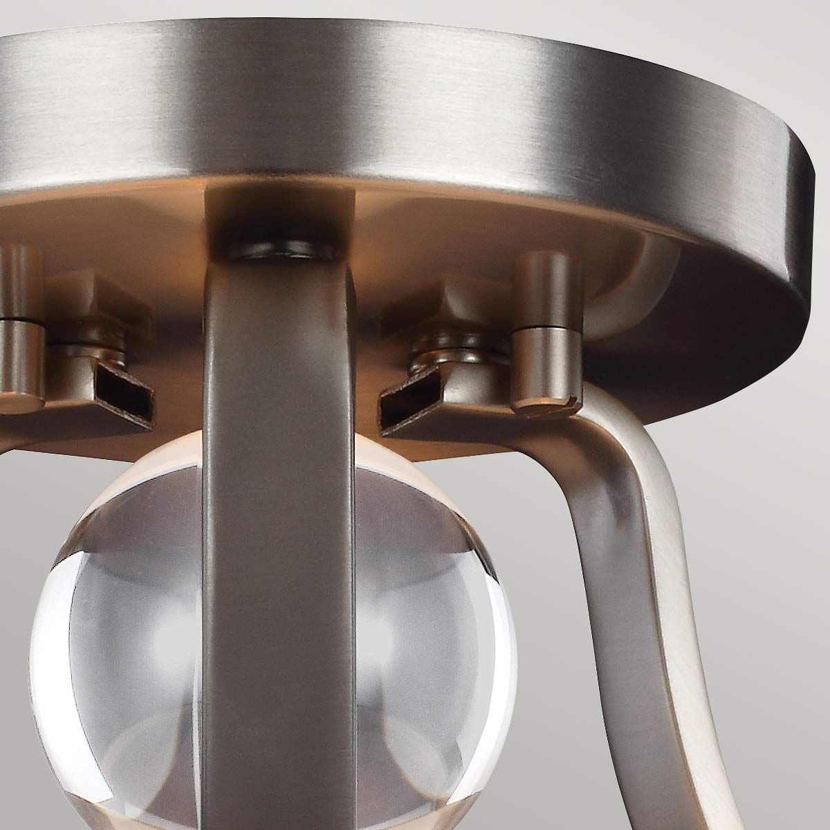 Evington 2 Light Semi Flush Mount Light Satin Nickel - FE-EVINGTON-SF-SN