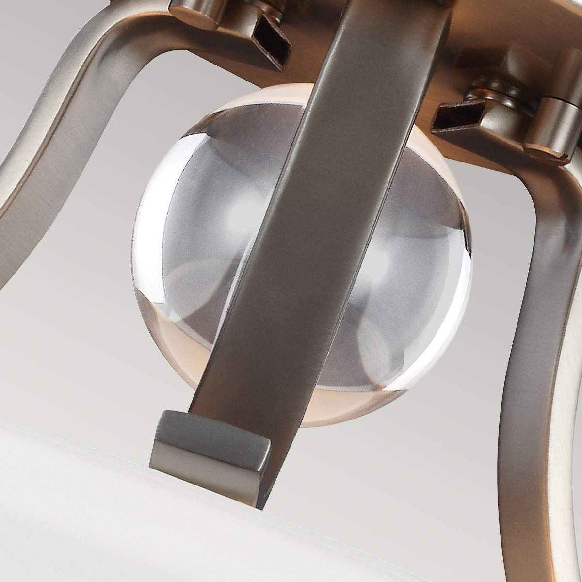 Evington 2 Light Semi Flush Mount Light Satin Nickel - FE-EVINGTON-SF-SN