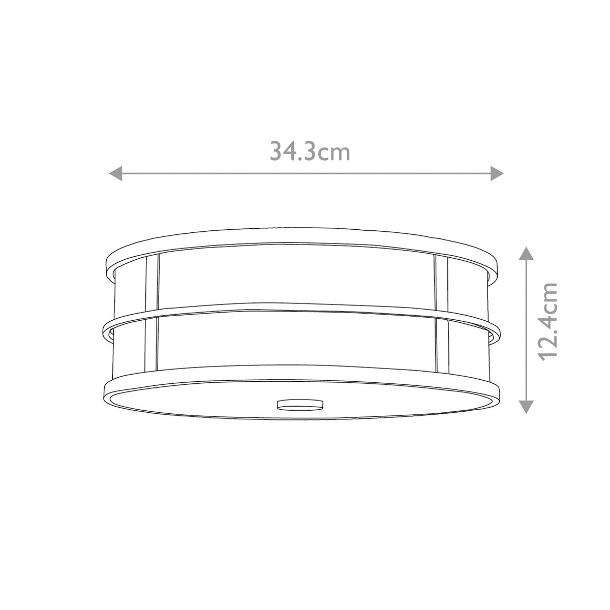 Fusion 3 Light Flush Mount Light Grecian Bronze - FE-FUSION-F