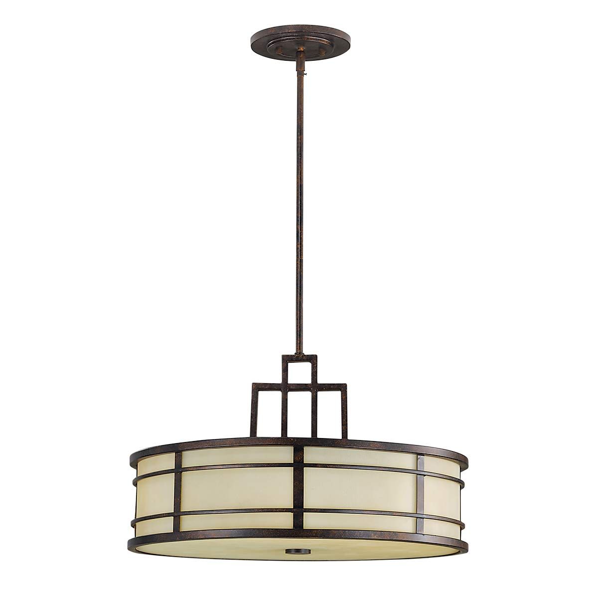 Fusion 3 Light Pendant Grecian Bronze - FE-FUSION-P-L