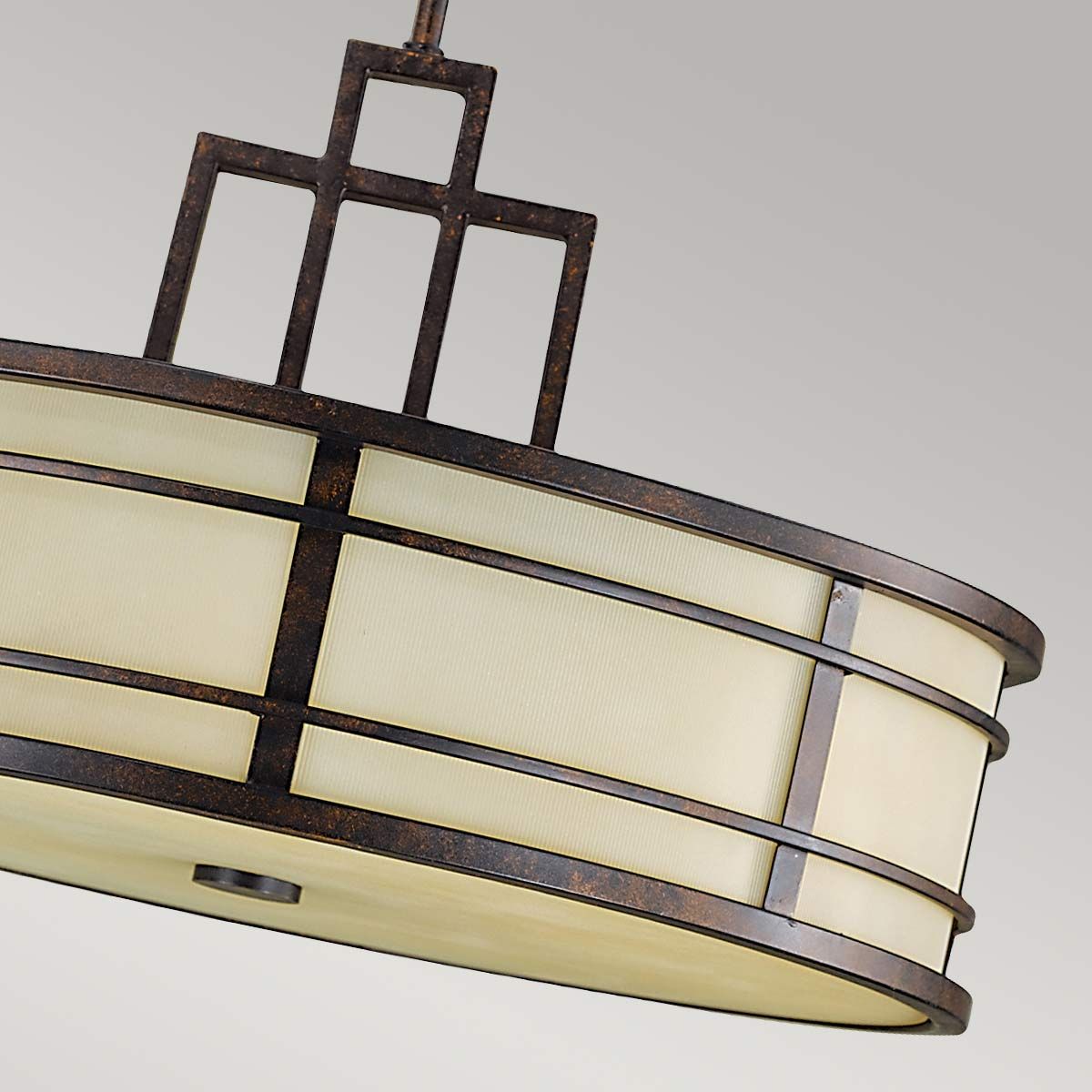 Fusion 3 Light Pendant Grecian Bronze - FE-FUSION-P-L