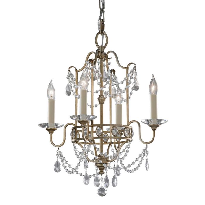 Gianna 4 Light Chandelier Gilded Silver - FE-GIANNA4