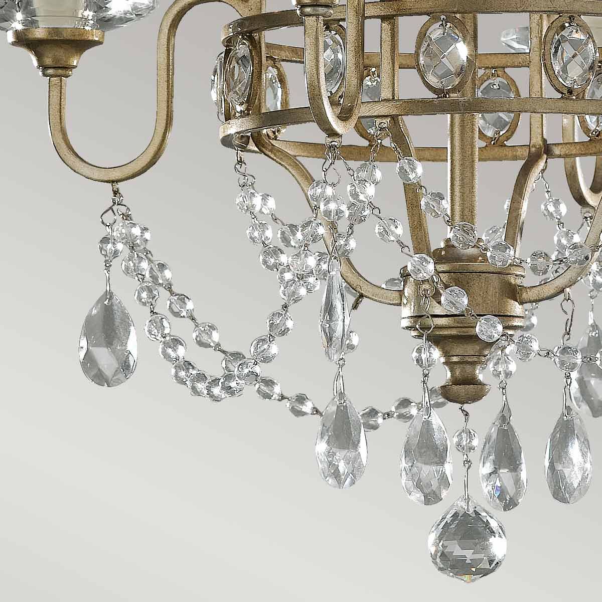 Gianna 4 Light Chandelier Gilded Silver - FE-GIANNA4