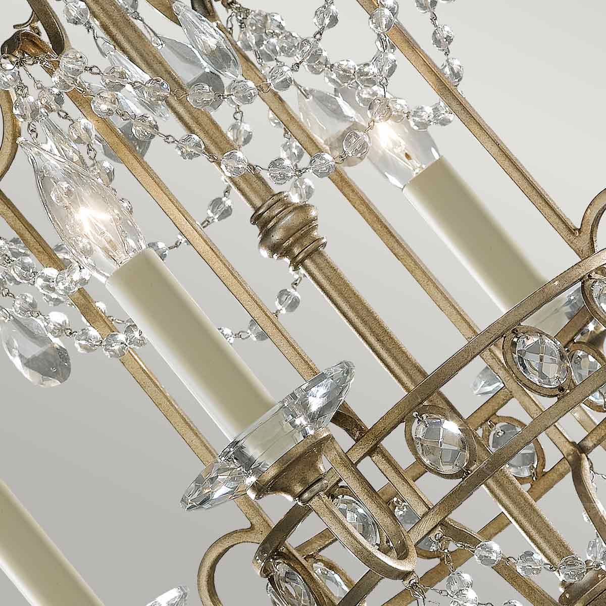 Gianna 4 Light Chandelier Gilded Silver - FE-GIANNA4