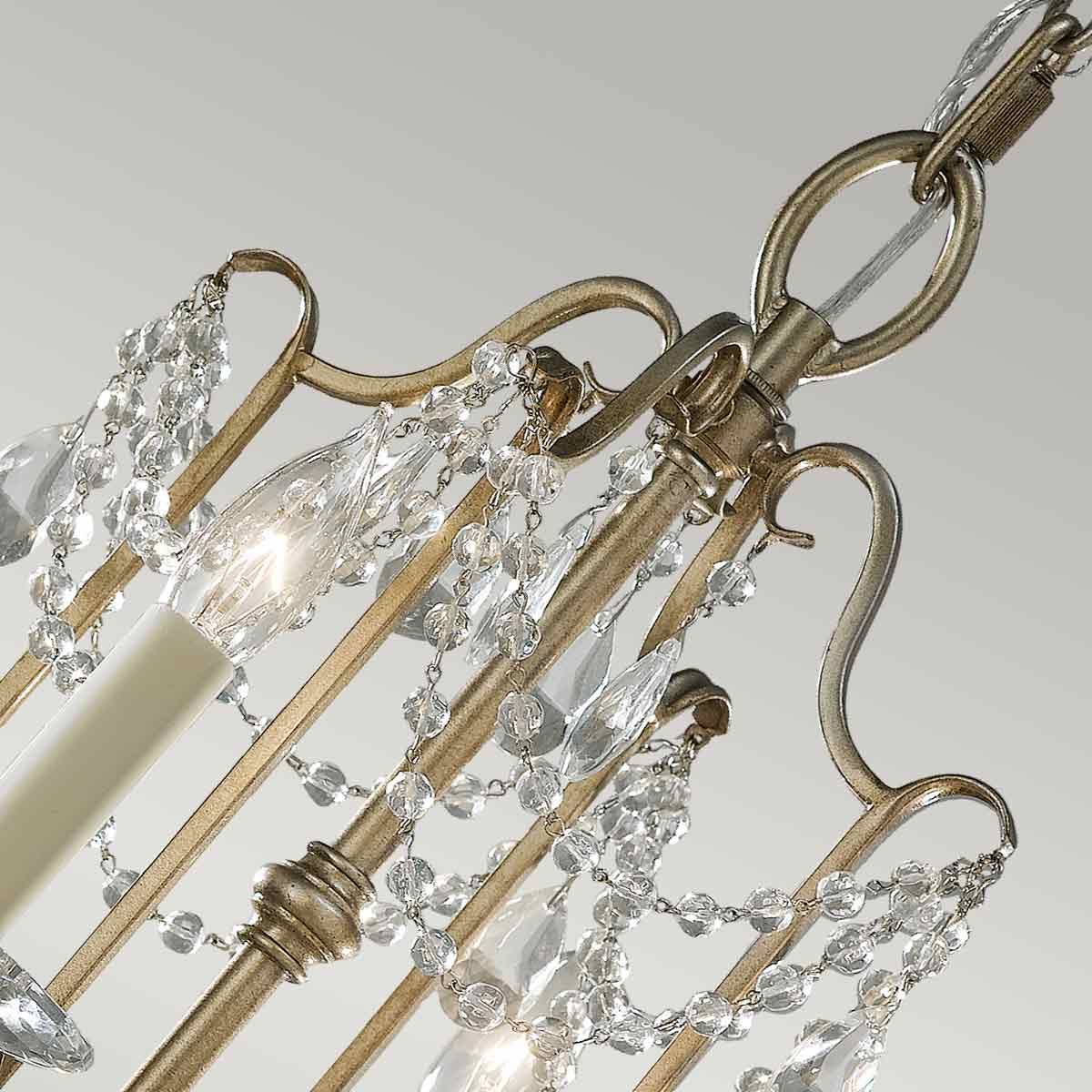 Gianna 4 Light Chandelier Gilded Silver - FE-GIANNA4