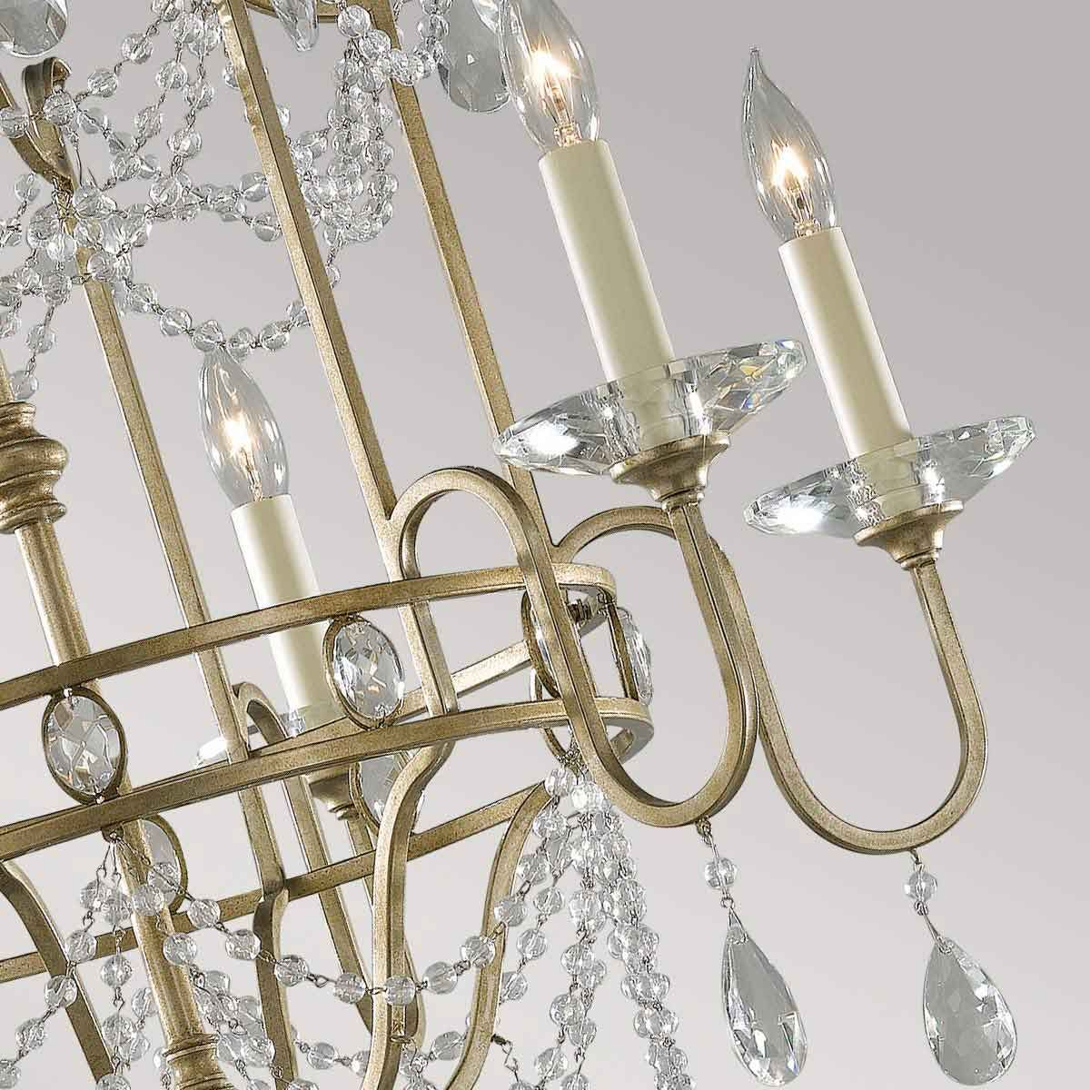 Gianna 6 Light Chandelier Gilded Silver - FE-GIANNA6