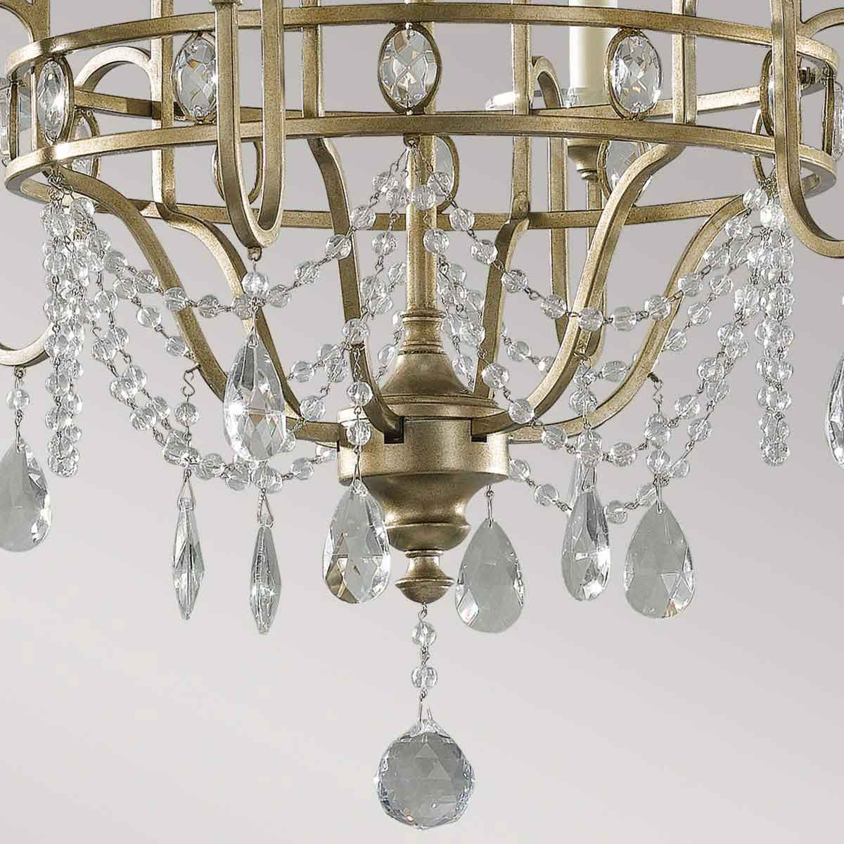 Gianna 6 Light Chandelier Gilded Silver - FE-GIANNA6