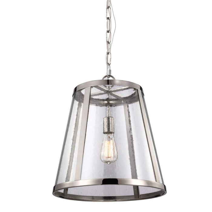 Harrow 1 Light Medium Pendant Polished Nickel - FE-HARROW-P-M