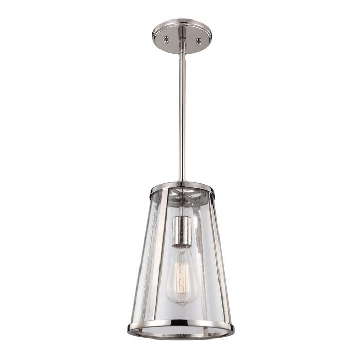 Harrow 1 Light Small Pendant Polished Nickel - FE-HARROW-P-S