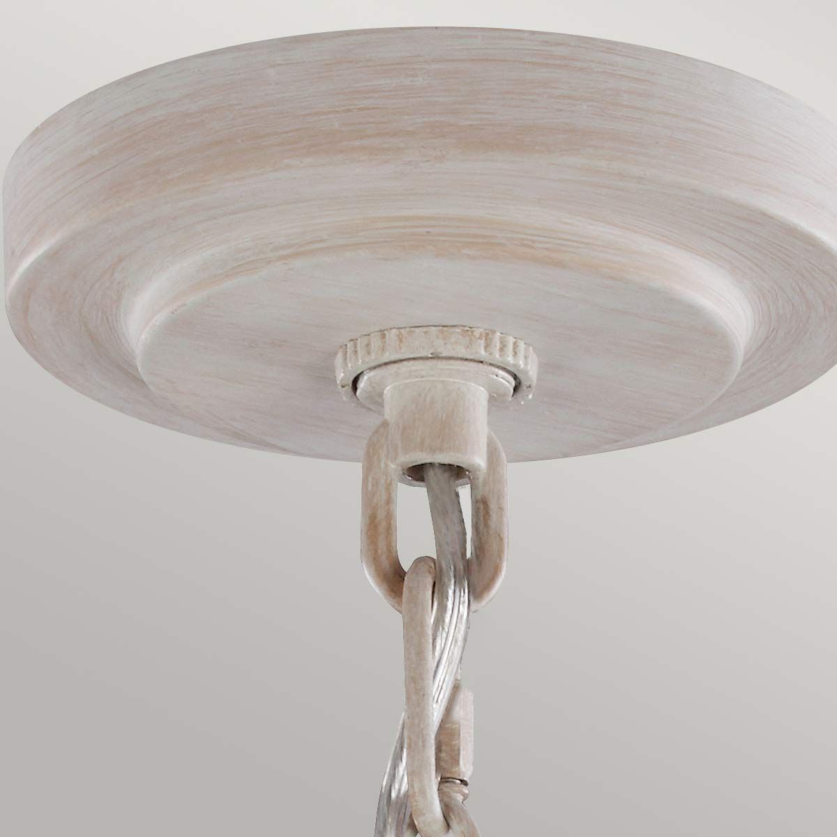 Hartsville 3 Light Chandelier Chalk Washed & Beachwood - FE-HARTSVILLE3