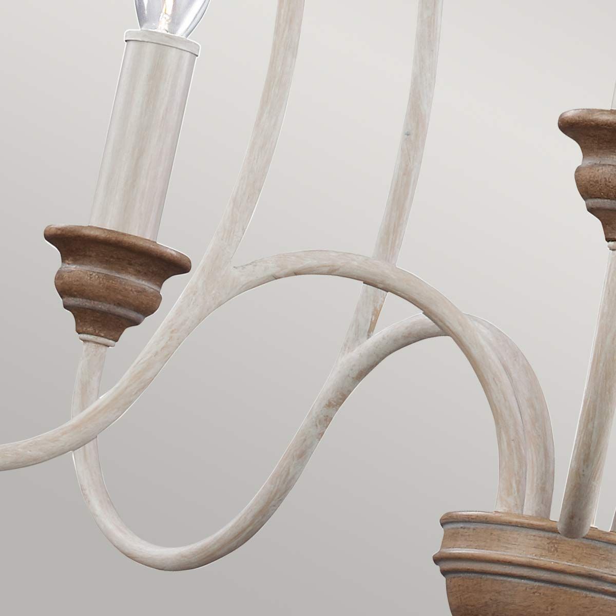 Hartsville 5 Light Chandelier Chalk Washed & Beachwood - FE-HARTSVILLE5