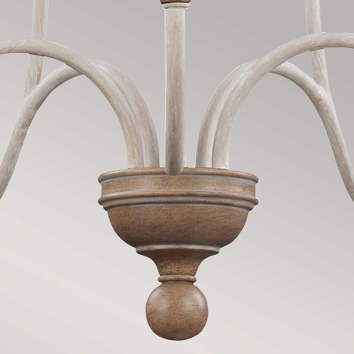 Hartsville 5 Light Chandelier Chalk Washed & Beachwood - FE-HARTSVILLE5