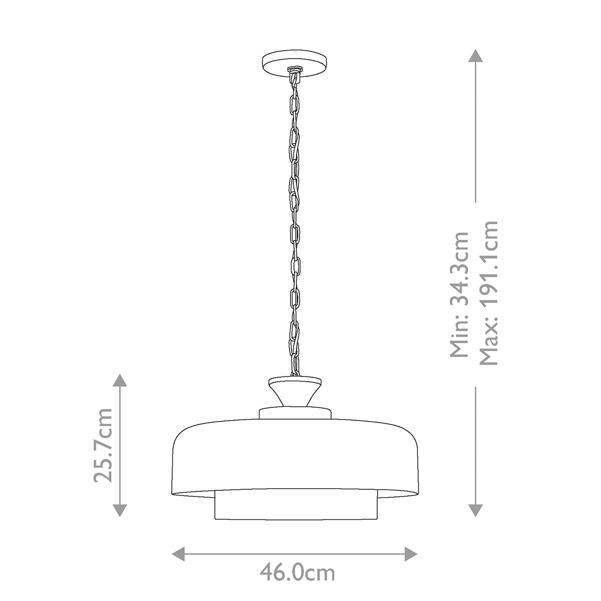 Haymarket 1 Light Pendant Weathered Galvanized - FE-HAYMARKET-P