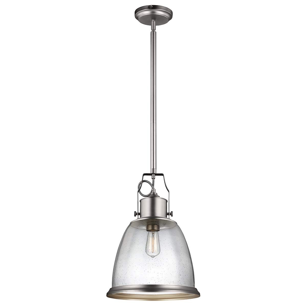 Hobson 1 Light Large Pendant Satin Nickel - FE-HOBSON-P-L-SN