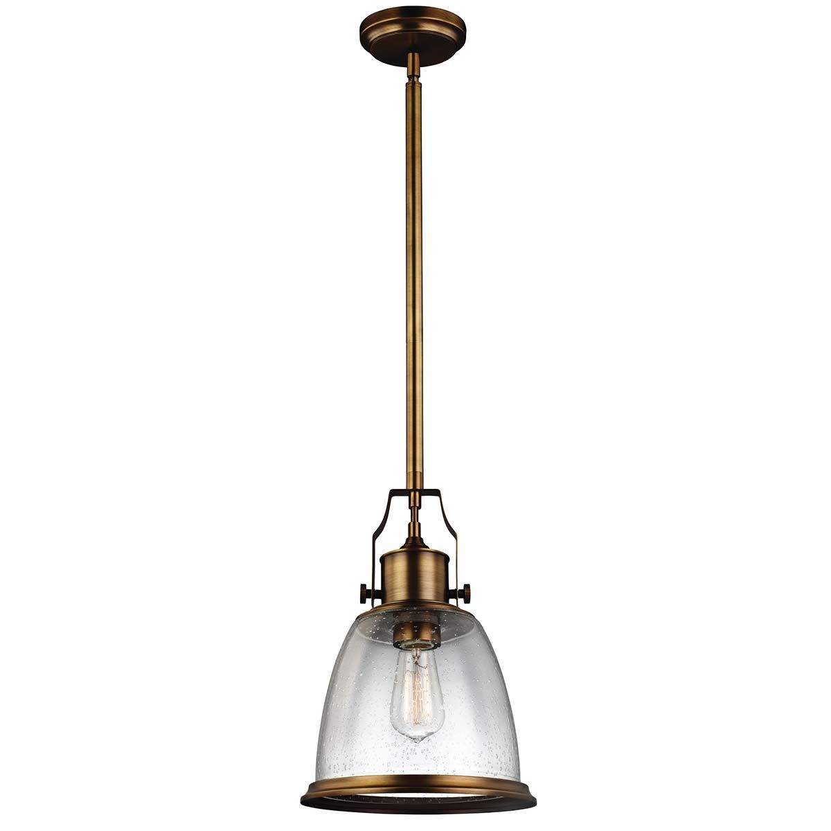 Hobson 1 Light Medium Pendant Aged Brass - FE-HOBSON-P-M-AB