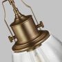 Hobson 1 Light Medium Pendant Aged Brass - FE-HOBSON-P-M-AB