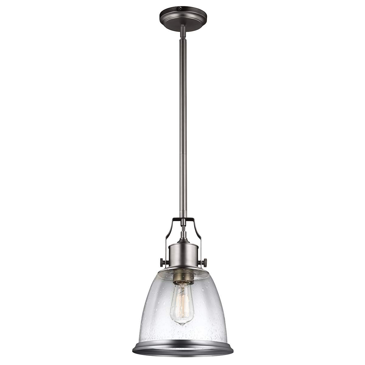 Hobson 1 Light Medium Pendant Satin Nickel - FE-HOBSON-P-M-SN