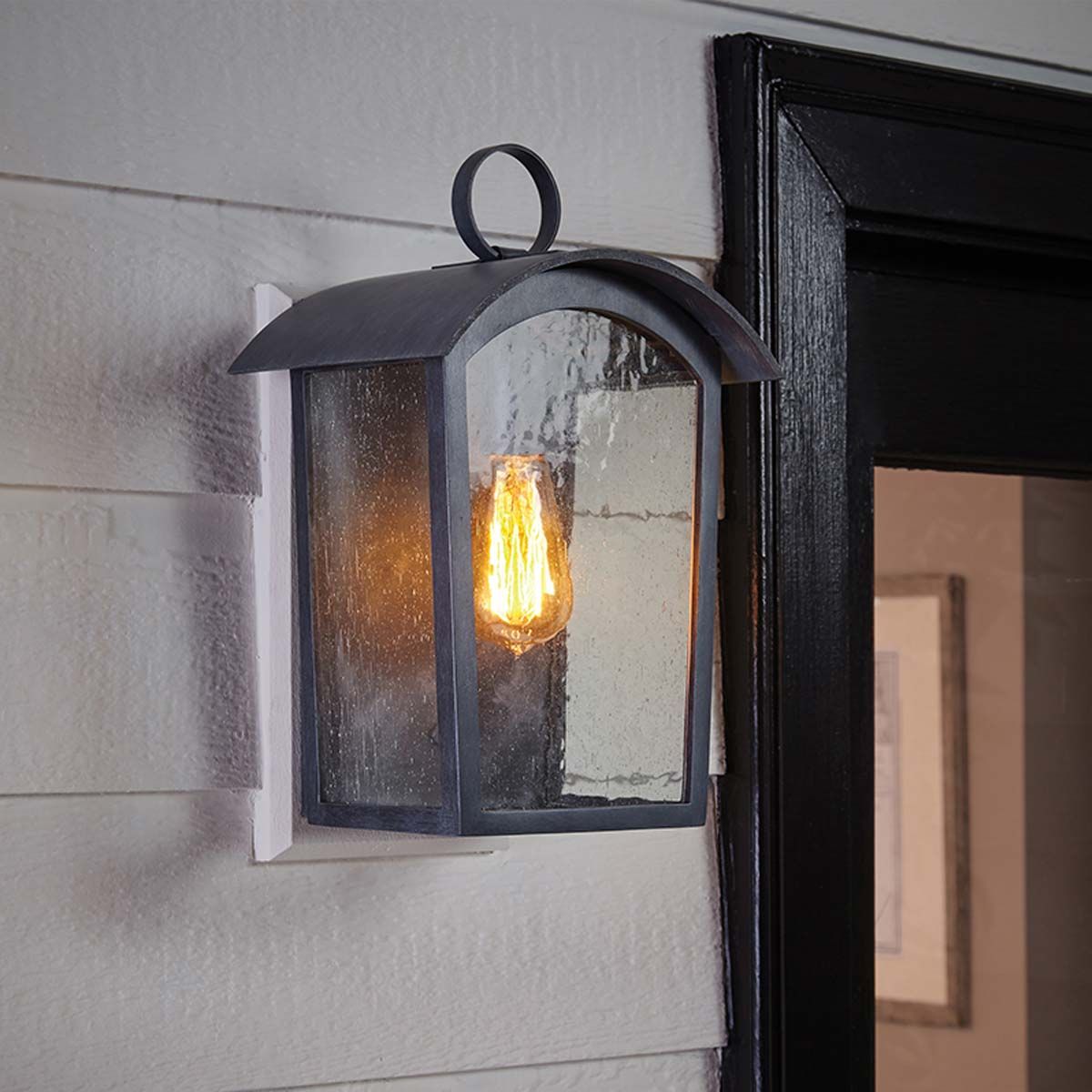 Hodges Large Wall Lantern Ash Black - FE-HODGES-L