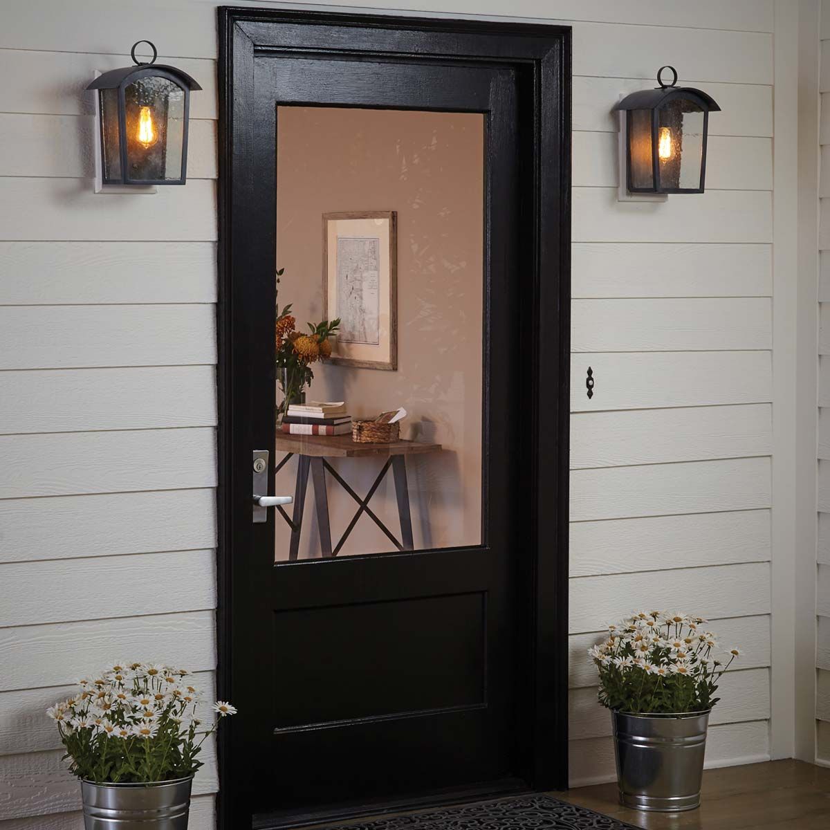 Hodges Large Wall Lantern Ash Black - FE-HODGES-L