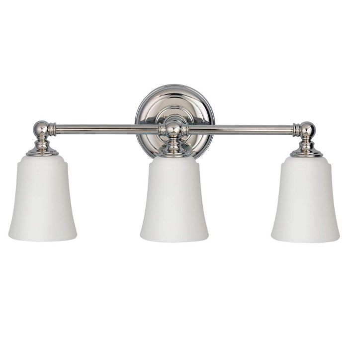 Huguenot Lake 3 Light Vanity Light Polished Chrome - FE-HUGOLAKE3BATH