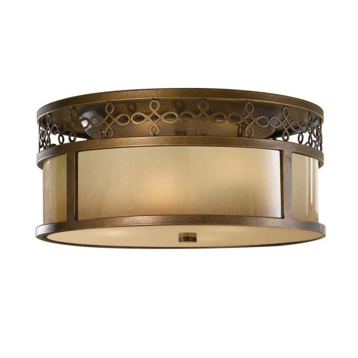 Justine 3 Light Flush Mount Light Astral Bronze - FE-JUSTINE-F