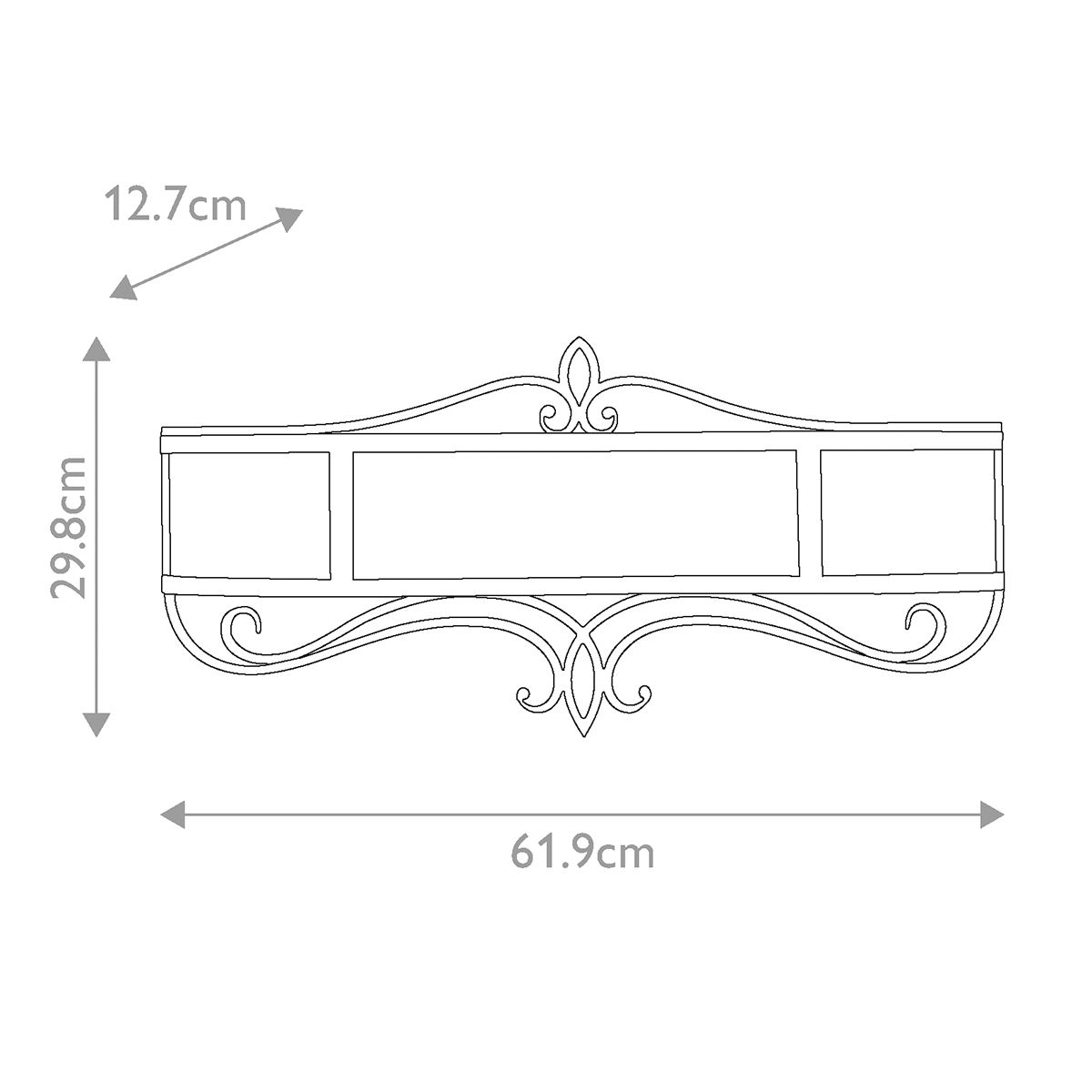 Justine 2 Light Wall Light Horizontal Astral Bronze - FE-JUSTINE2-A