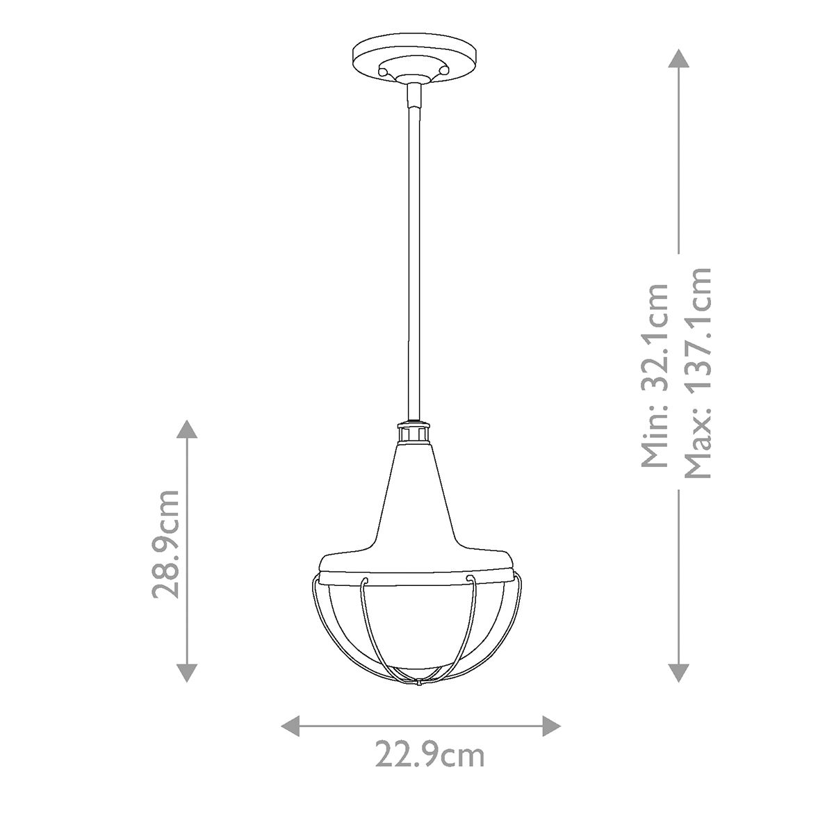 Livingston 1 Light Pendant Polished Nickel - FE-LIVINGSTON-P-S