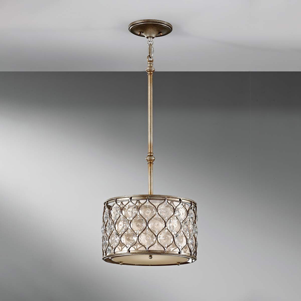 Lucia 1 Light Pendant Light Burnished Silver - FE-LUCIA-P-C