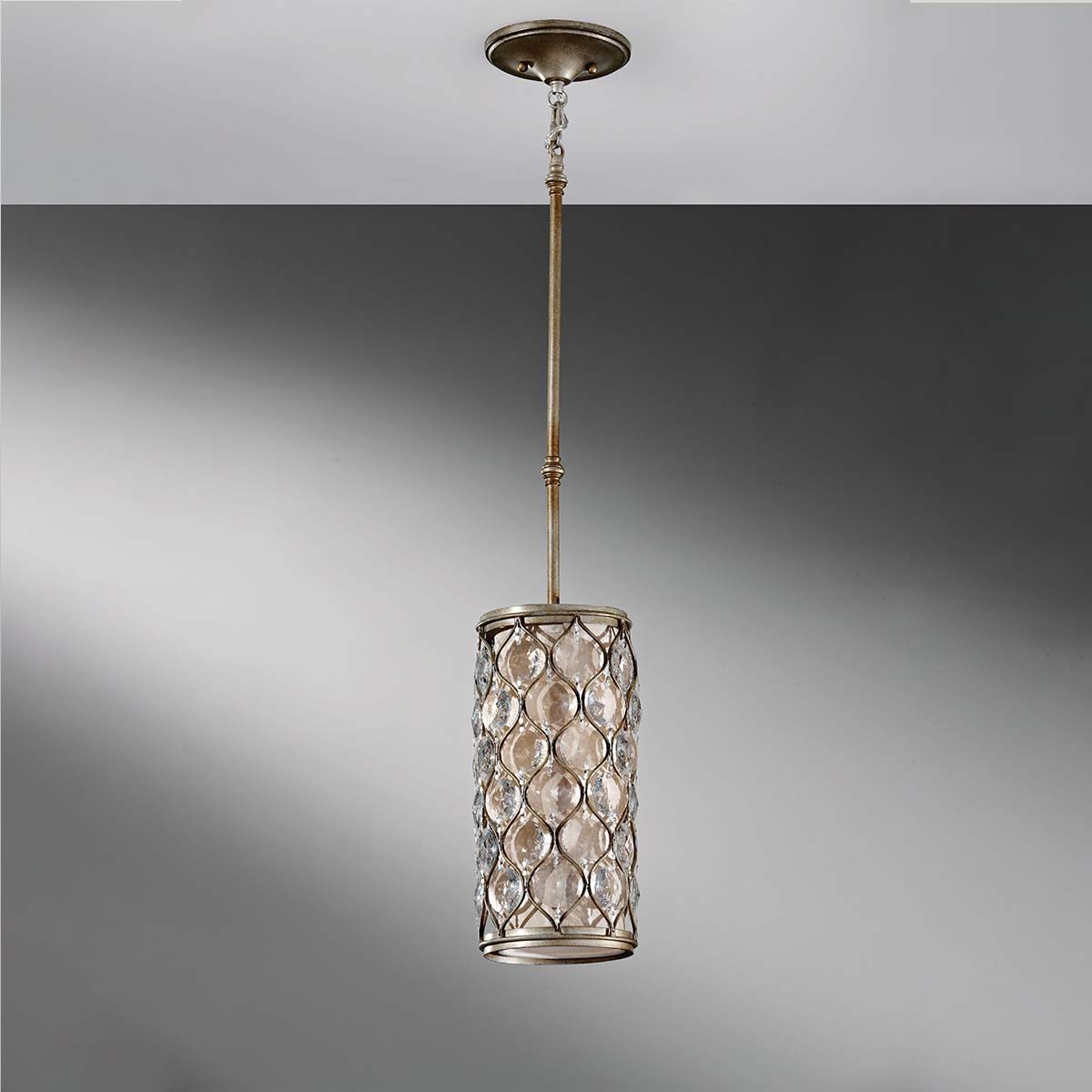 Lucia 1 Light Pendant Burnished Silver - FE-LUCIA-P-D