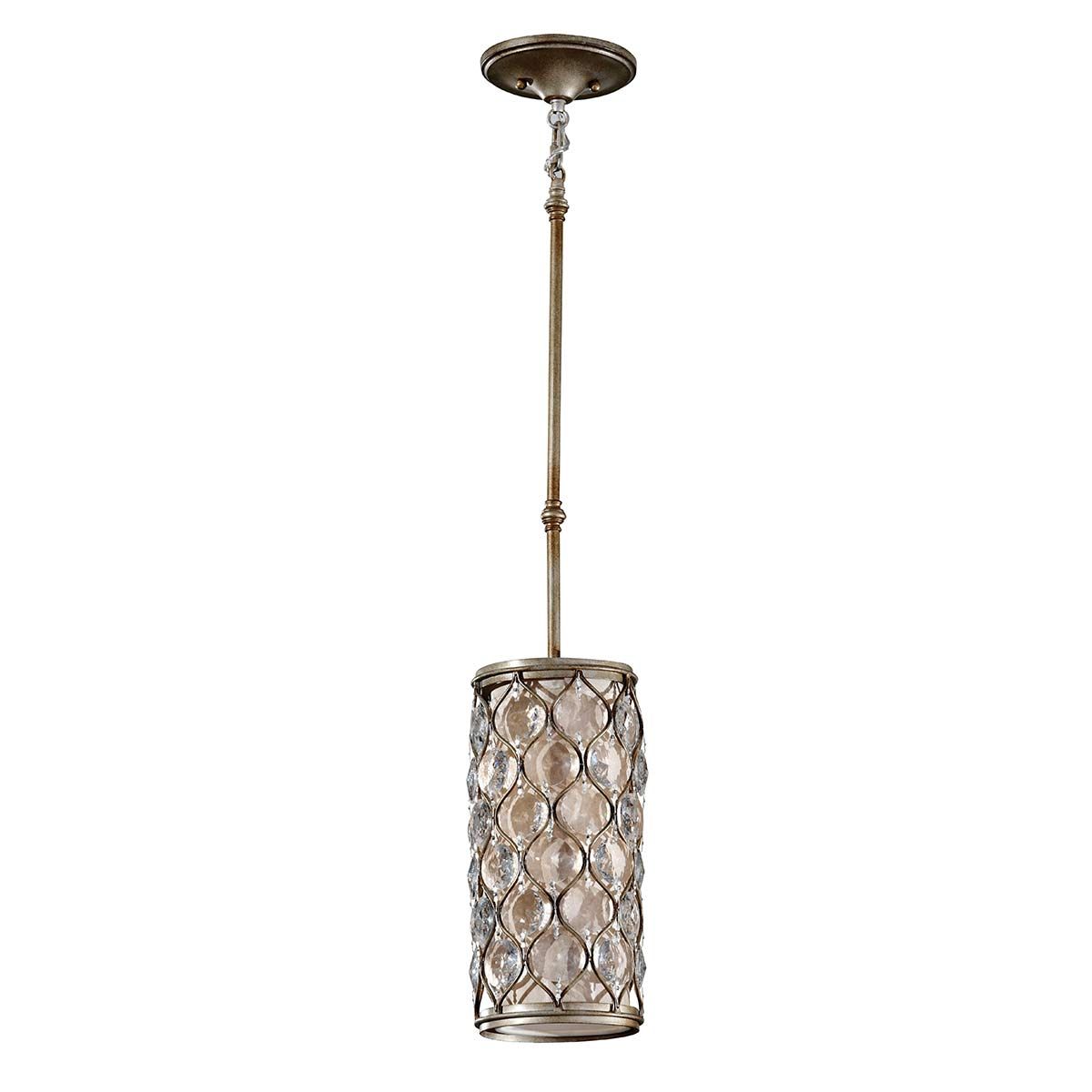 Lucia 1 Light Pendant Burnished Silver - FE-LUCIA-P-D