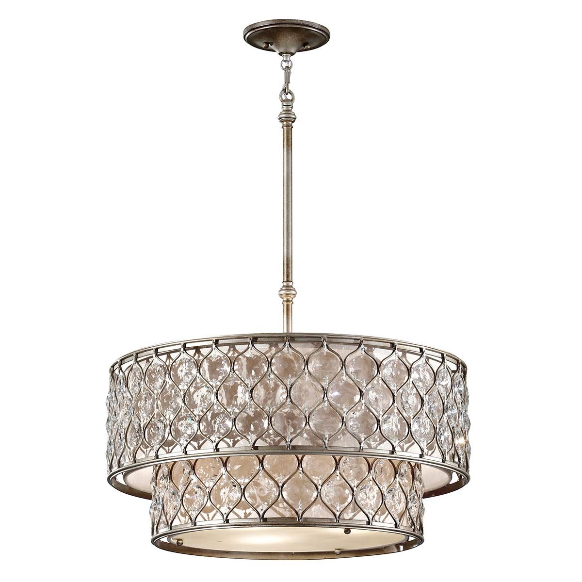 Lucia 6 Light Chandelier Burnished Silver - FE-LUCIA-P-E-2TR