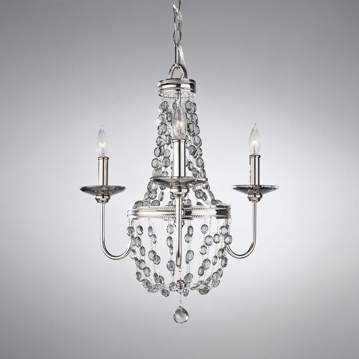 Malia 3 Light Chandelier Polished Nickel - FE-MALIA3