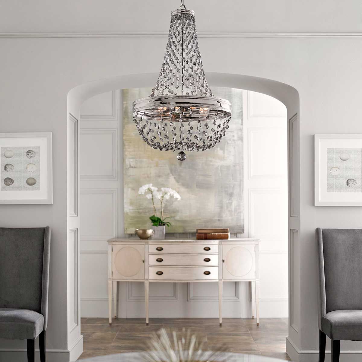 Malia 8 Light Chandelier Polished Nickel - FE-MALIA8