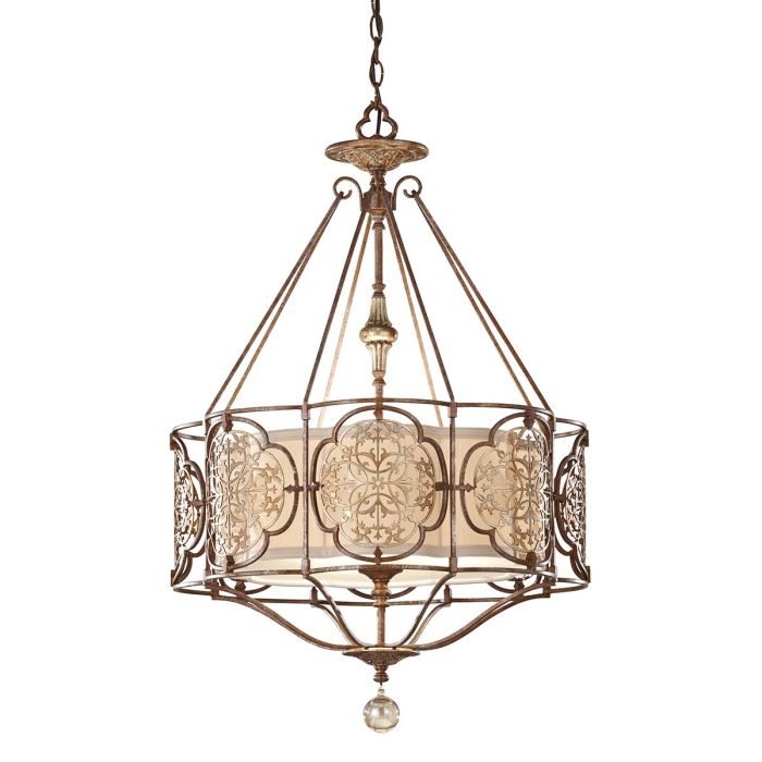 Marcella 3 Light Pendant Light British Bronze & Oxidized Bronze - FE-MARCELLA-P